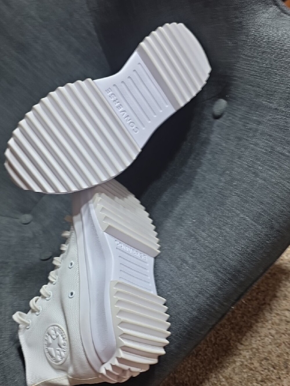 Platform High-Top Canvas Sneakers in White - Women's - Picture 5 of 8